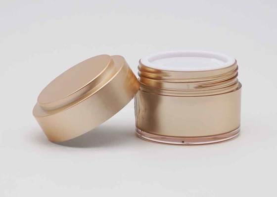 Brown Cream Jars Cosmetic Packaging Plastic Cylinder 30g 50g 100g