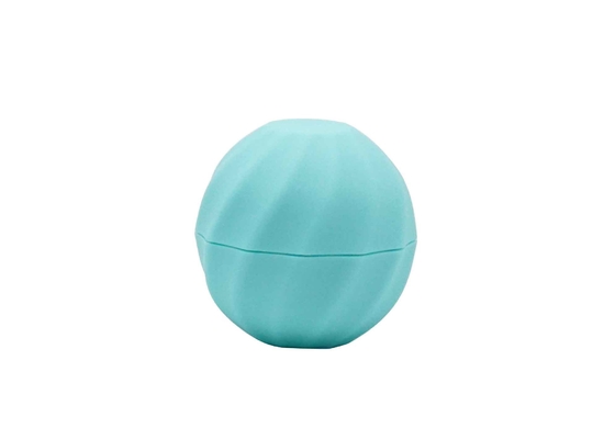 Ball Shaped 7g Lip Balm Tube Light Blue Color Plastic Egg Shaped Lip Balm Tube