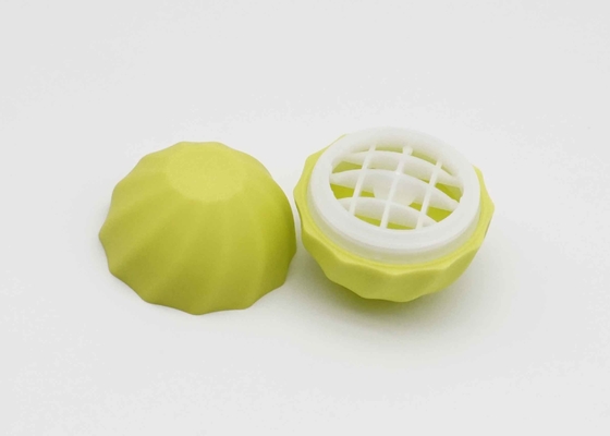 Lemon Color Lip Balm Container Ball Shaped Plastic Lip Balm Tube With Screw Cap