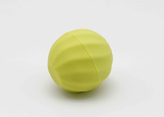 Lemon Color Lip Balm Container Ball Shaped Plastic Lip Balm Tube With Screw Cap