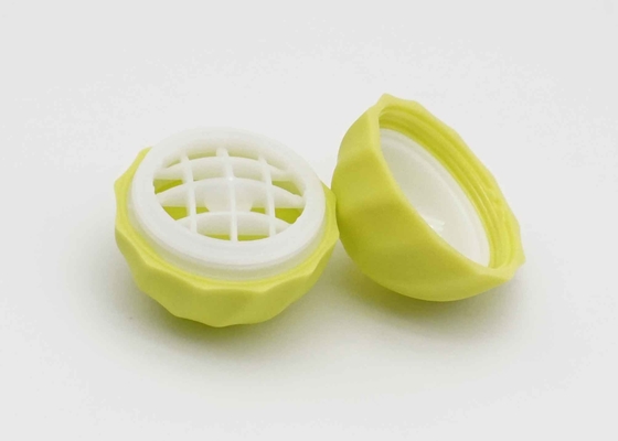 Lemon Color Lip Balm Container Ball Shaped Plastic Lip Balm Tube With Screw Cap