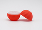 Empty Egg Shape Glossy Lipstick Container 7g Plastic Round Ball Lip Balm Tube