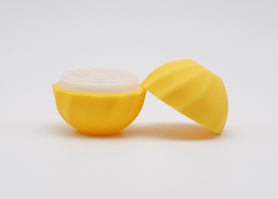 Small MOQ Yellow Cosmetic Lip Balm Tube 7g Plastic Ball Shape Lip Balm Tube