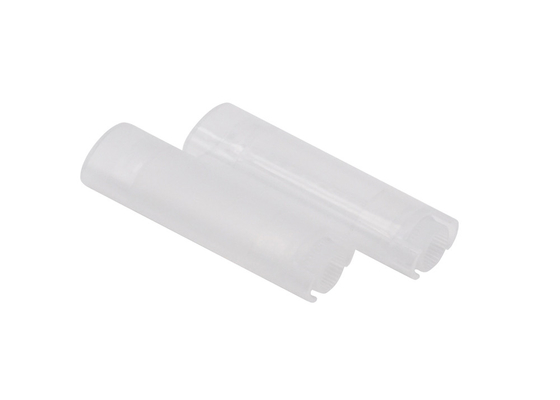 Plastic Lip Balm Tube Oval 4.5g White Black Round Lip Balm Container Packaging