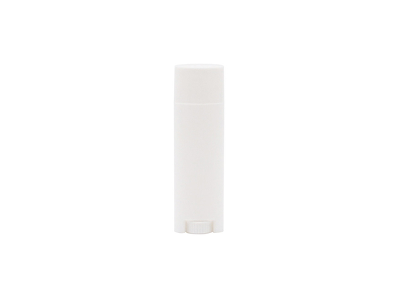 Plastic Lip Balm Tube Oval 4.5g White Black Round Lip Balm Container Packaging