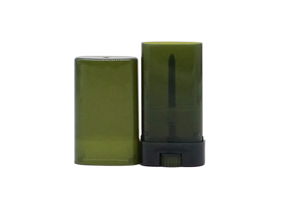 Low Moq Dark Green Deodorant Stick Container 15g Plastic Lip Balm Container Tube