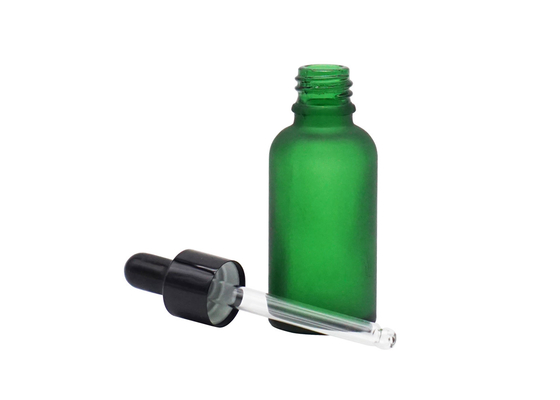 Frosted Green Essential Oil Bottle 30ml 50ml Glass Dropper Bottle Package