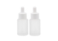 Flat Shoulder Essential Oil Bottle Empty Glass White Cosmetic Dropper Bottle 50ml