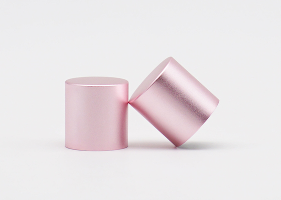 Aluminum Pink Perfume Bottle Caps For Fea15 Spray Pump Cylinder Cap