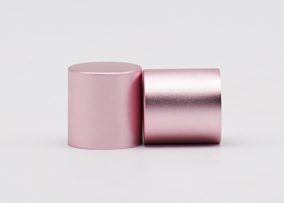 Aluminum Pink Perfume Bottle Caps For Fea15 Spray Pump Cylinder Cap