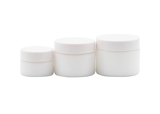 White Glass Empty Cosmetic Packaging Cream Jar 50g Personal Care