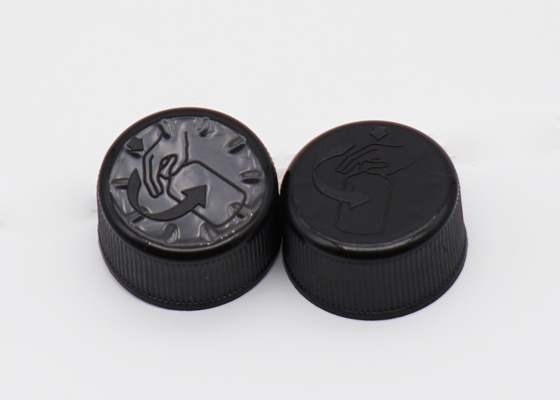 Customized Plastic Child Proof Cap For Bottles Black 20mm Screw Cap