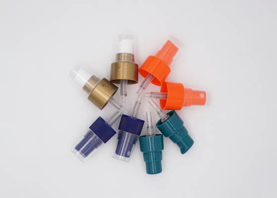 Colorful Cosmetic Fine Mist Perfume Sprayer Pump Custom Half Cap Spray Pump