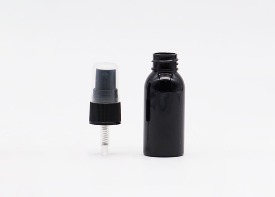 Mist Cosmetic Spray Bottle 60ml Plastic Black Packaging Bottle 20mm Neck