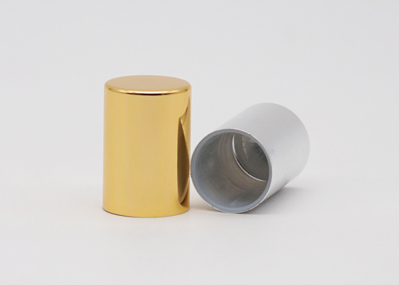 Gold Cylinder Perfume Bottle Caps Fea15 Regular Lids Aluminum