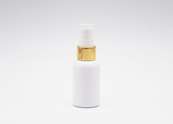 Travel Pocket Plastic Spray Bottle 30ml Cylinder With Gold Aluminum Collar