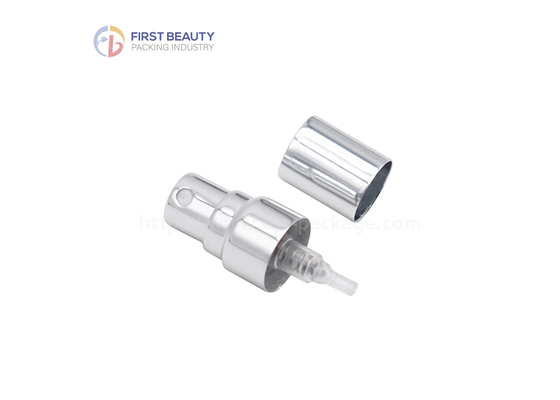 Aluminum Mist Perfume Spray Pump Screw For Glass Bottles Shiny Silver With Cap