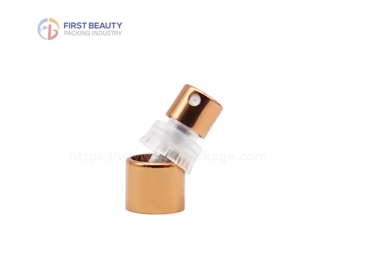 Aluminum Crimpless Perfume Sprayer Pump 0.05ml Output Gold Color