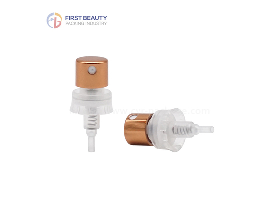 Aluminum Crimpless Perfume Sprayer Pump 0.05ml Output Gold Color