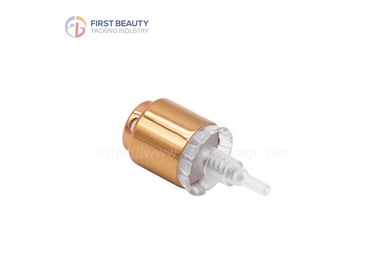 Aluminum Crimpless Perfume Sprayer Pump 0.05ml Output Gold Color