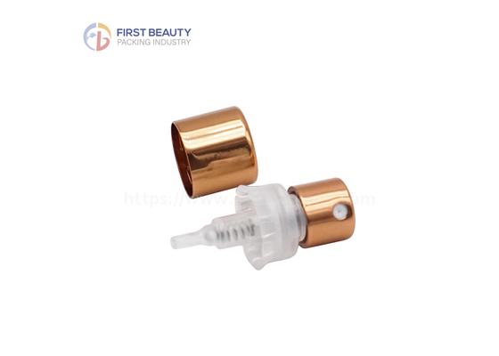 Aluminum Crimpless Perfume Sprayer Pump 0.05ml Output Gold Color