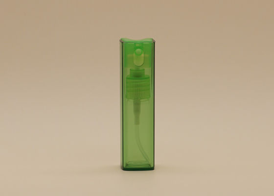 Clear Green Refillable Glass Perfume Spray Bottles With AS Rectangle Bottle Cover