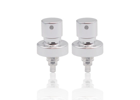 18 / 400 Cosmetic Aluminum Silver Perfume Pump Crimp Spray Pump With Collar