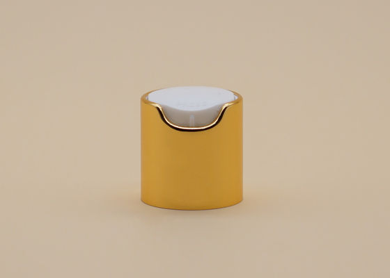 24 / 410 Aluminium Disc Top Cap Press Cap White Plastic Inside Easy Lock And Open