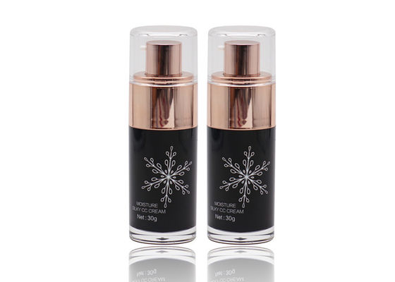 30ml Black Coating Inside Airless Spray Bottle With White Snowflake Screen Printing