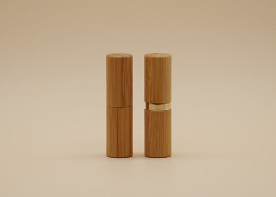 Natural Bamboo Lip Balm Tubes , Bamboo Lipstick Tubes For Personal Care