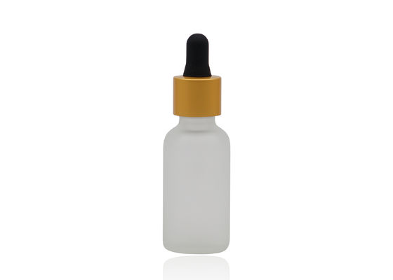 50ml Frosted Clear Oil Bottle Essential Oil Glass Bottles With Matte Gold Dropper