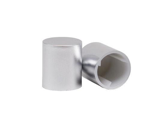 Silver Matte Aluminum Perfume Bottle Caps With Raised Inner PE Part