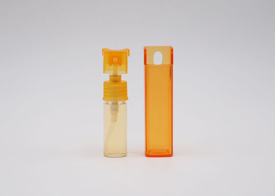 Green Orange Square Plastic 10ml Travel Perfume Atomiser Bottle