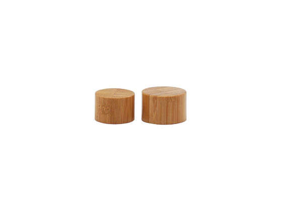 Natural Bamboo Lid Wooden Screw Cap For Cosmetic Packaging Bottle